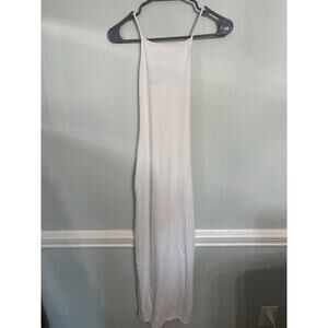 Heart & Hips White Maxi Dress | Open Back Tie Detail | Size S